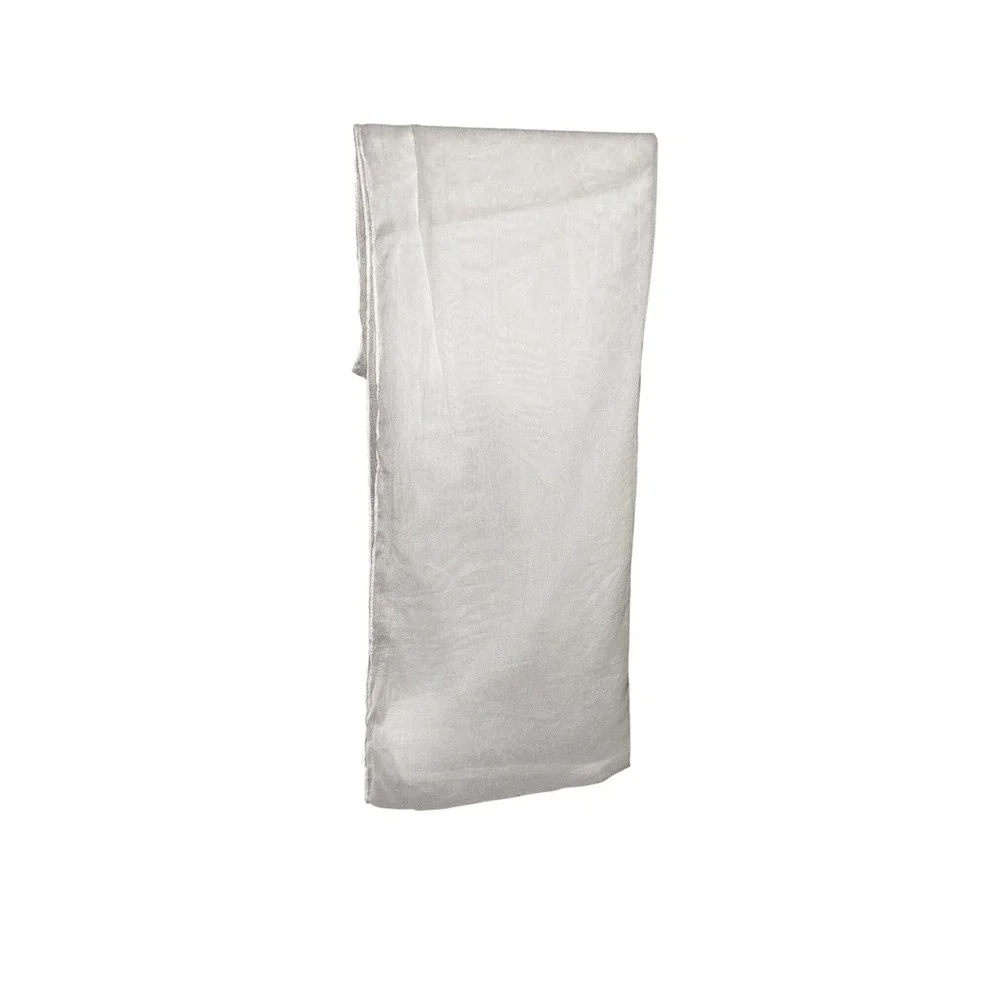 J.Jill White Scarf 100% Cotton Lightweight Rectangular Wrap 20 x 66